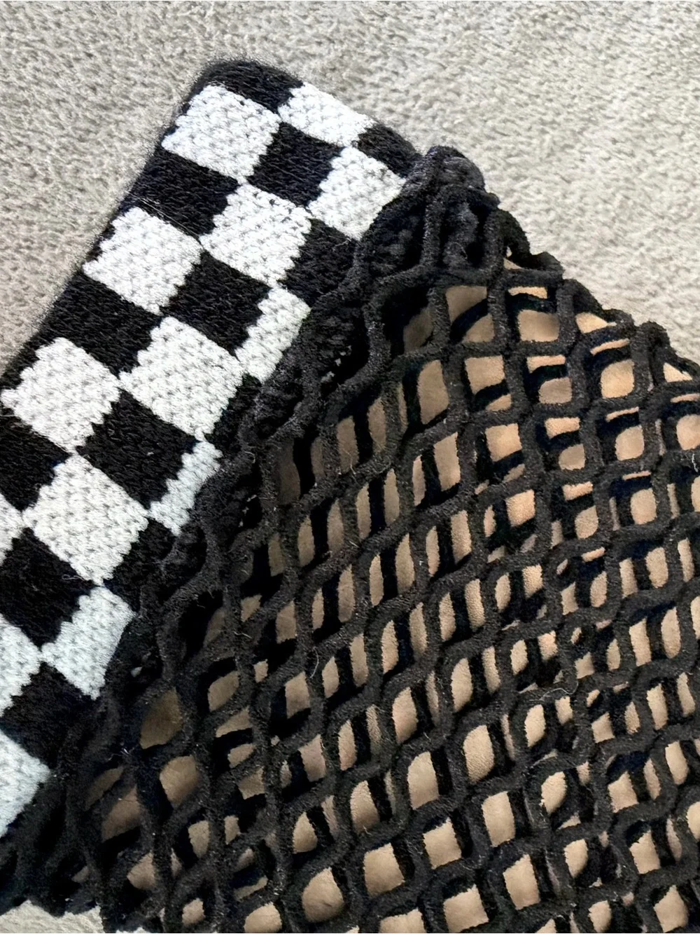 Vans Black Fishnet Socks